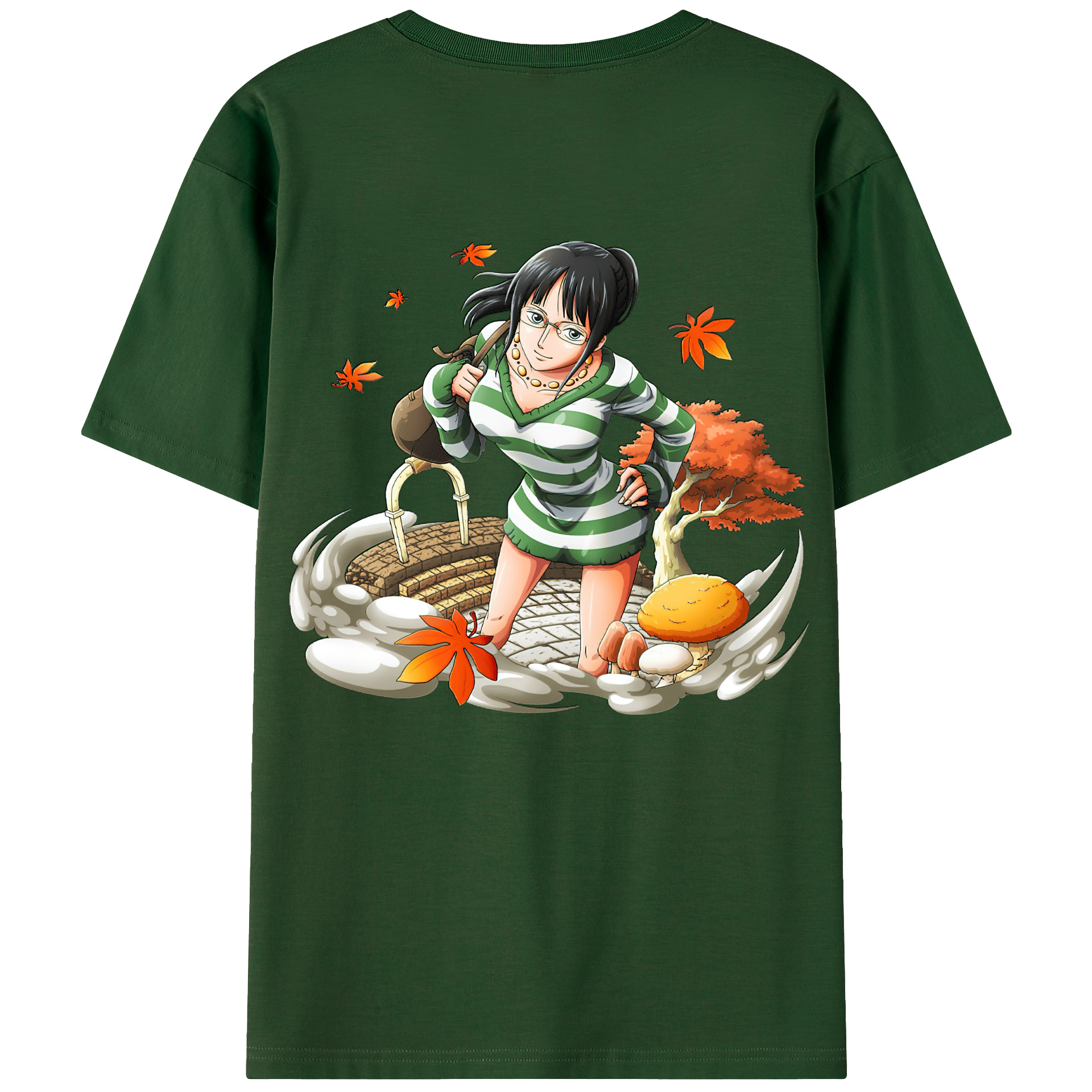ワンピース ニコ・ロビン ONE PIECE Nico Robin 綿100％半袖Tシャツ（背面プリント）